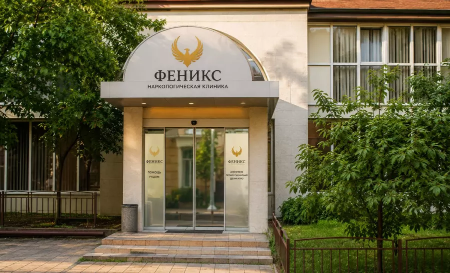 Вход в наркологическую клинику «Феникс» в Новоалександровске